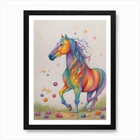 Rainbow Horse 26 Art Print