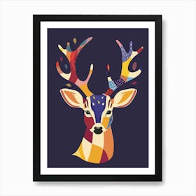 Deer Head 10 Art Print