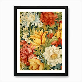 Floral Wallpaper 101 Art Print