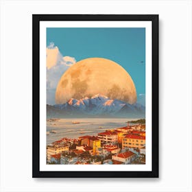 Fascinating Show Of The Moon Art Print