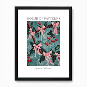 Cherry Pink Coquette 5 Pattern Poster Art Print