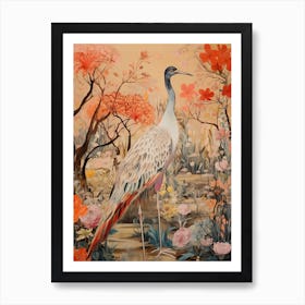 Crane 1 Detailed Bird Painting Art Print