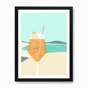 Spritz over Mount Vesuvius, Naples, Italy Art Print