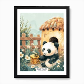 Giant Panda Playing With A Beehive Poster 2 Art Print