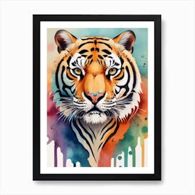 Colourful Tiger Art Print