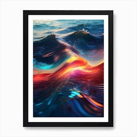 Abstract Ocean Wave Print Art Print