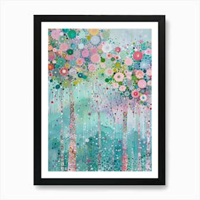 Trees In The Rain 1 Art Print