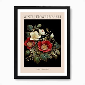 Christmas Rose 2 Winter Flower Market Poster Art Print
