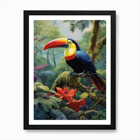 Perched Paradise: Colorful Toucan Art Art Print