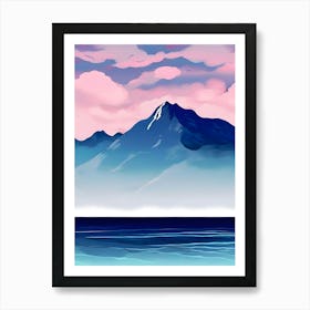 Mountain Landscape With Clouds Art Print