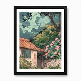 Okinawa Japan 1 Retro Illustration Art Print