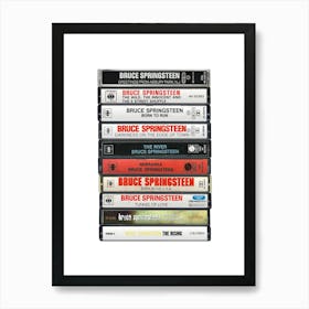 Bruce Springsteen - Albums - Cassette Print Poster