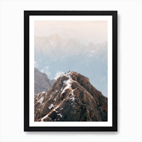 3 Mountain Hikers Art Print