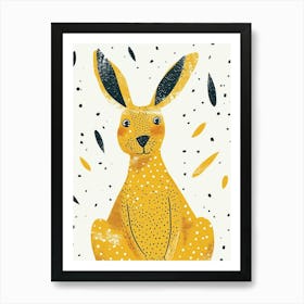 Yellow Kangaroo 1 Art Print