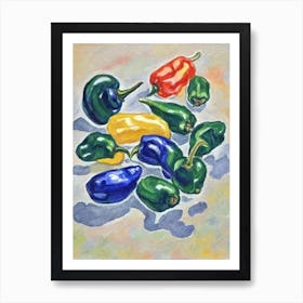 Serrano Pepper 2 Fauvist vegetable Art Print