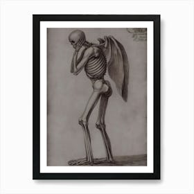 Skeleton With Wings Art Print