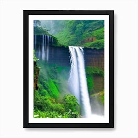 Satopanth Waterfall, India Majestic, Beautiful & Classic Art Print