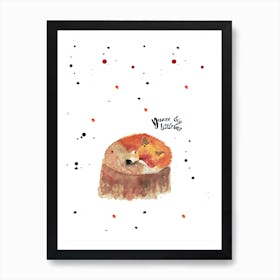 Sleepy Fox Art Print