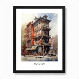 Hoboken Watercolor 2travel Poster Art Print