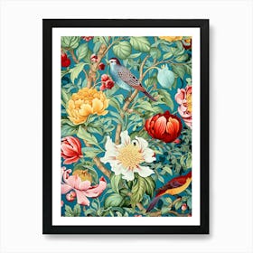 Floral Wallpaper 351 Art Print