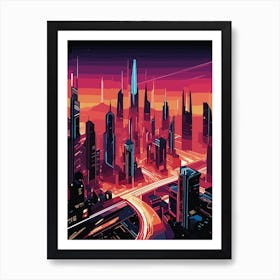 Futuristic Cityscape Art Print