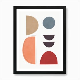 Geometry of circles and semicircles 6 Art Print