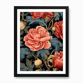 Peony Wallpaper 2 Art Print