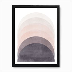 Gradient Sun Rising Cotton Pink Abstract Art Print