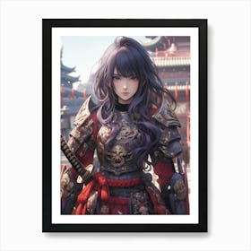 Asian Girl Holding Sword Art Print