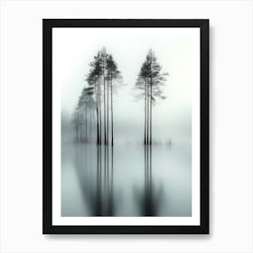 Trees In The Mist Art Print