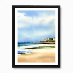 Ocean Grove Beach 2, New Jersey Watercolour Art Print