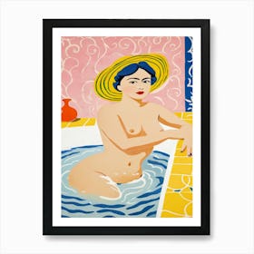 Naked women  Bathing matisse style Art Print