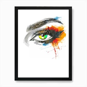 Woman Face Beautiful Illustration Art 06 Art Print