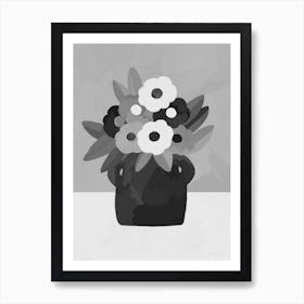 Pretty Floral Bouquet - Neutral Art Print