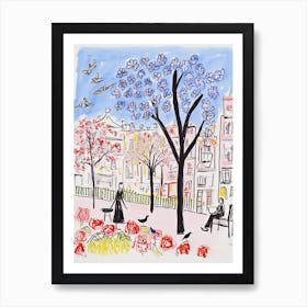 Buenos Aires, Dreamy Storybook Illustration 2 Art Print