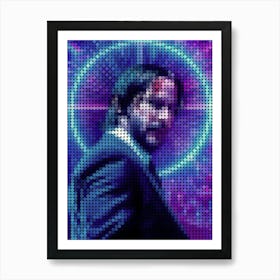 John Wick Chapter 3 Parabellum (Keanu Reeves) In A Pixel Dots Art Style Art Print
