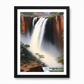 Kalandula Falls, Angola Peaceful Oil Art  Art Print