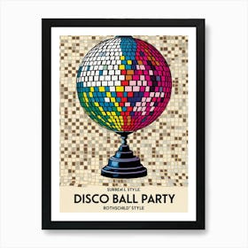 Disco Ball Party Art Print