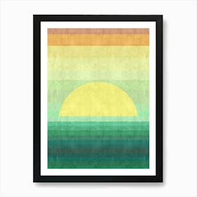 Geometric sunset 2 Art Print