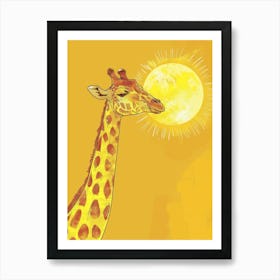 Giraffe In The Sun Art Print