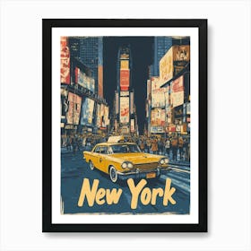 Aihrgdesign A Classic 1960s Travel Poster For New York 1 Art Print