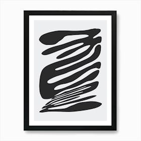 Abstract stripe Painting Art Print