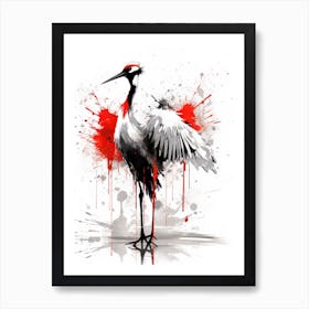 Crane Painting Art Print