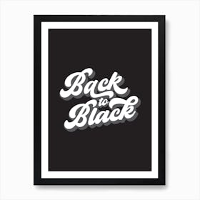 Back To Black, Amy Winehouse Art Print