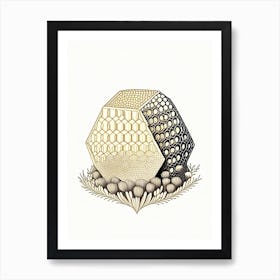 Pollen Beehive 1 William Morris Style Art Print