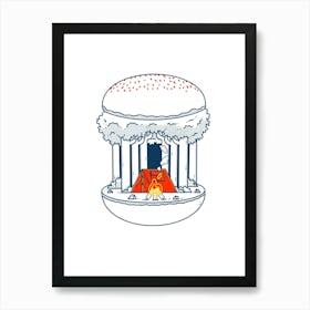 Burger In The Forest Art Print