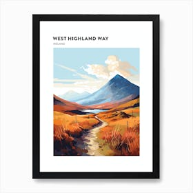 West Highland Way Ireland 4 Hiking Trail Landscape Poster Art Print