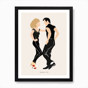 Grease Dancing Scene Art Print
