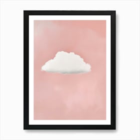 Cloud Wall Art Painting Pink And White Sky Print Art Print