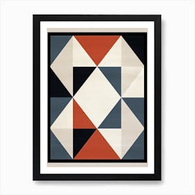 Vivid Vertices: Mid-Century Geometric Vibrancy Affiche